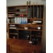 2 Piece Teak Wall Unit Book Case Display Hutch w Occasional Desk